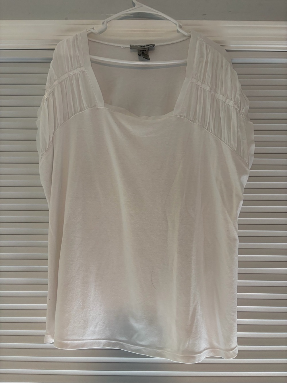 Designers Originals White Pleated Shoulder Blouse